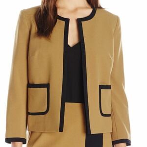 NINE WEST Jewel Neck Open front Blazer Jacket